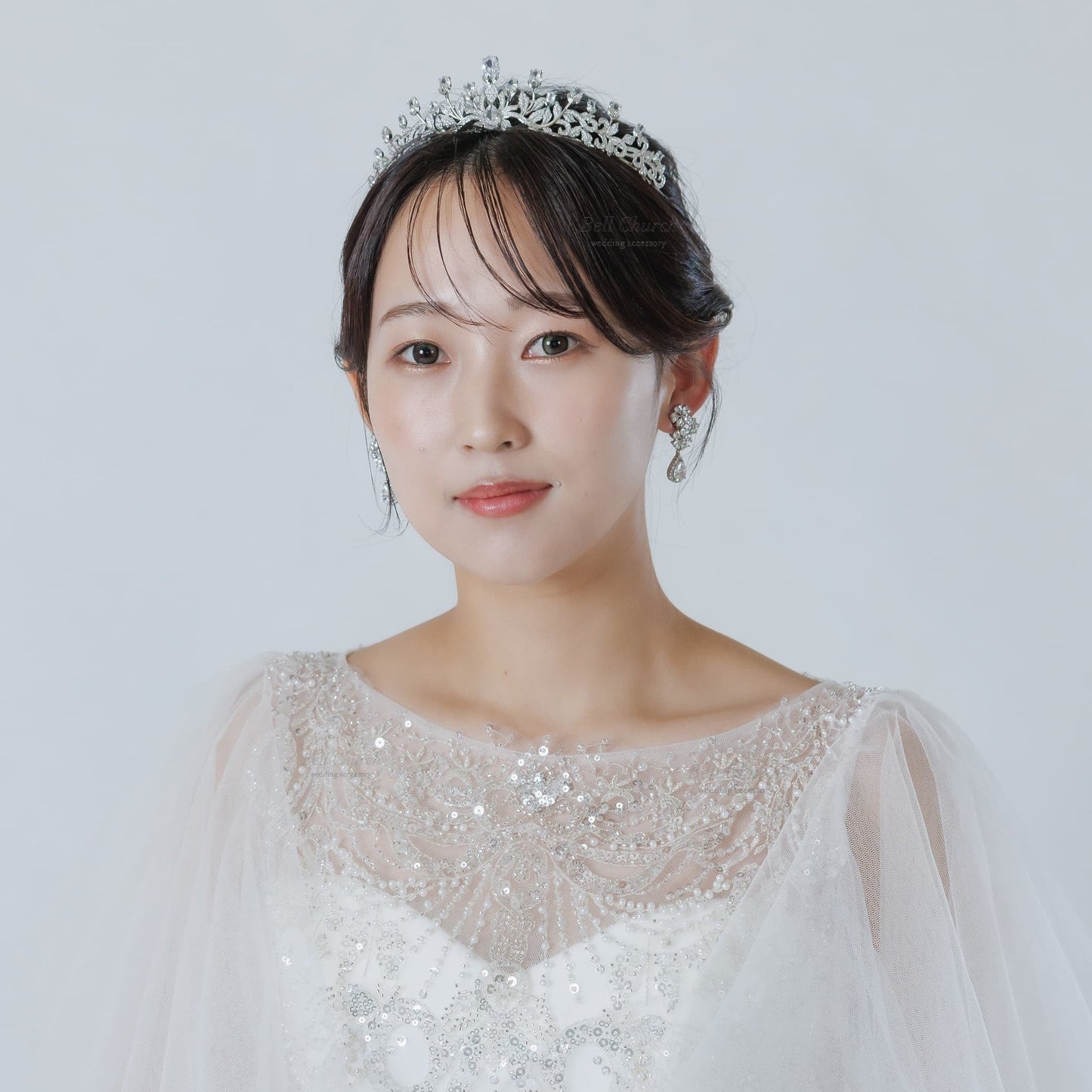 ブライダルピアス イヤリング｜ジルコニア｜フラワー お花モチーフ｜シルバー(BC-E116)【結婚式　アクセサリー　ピアス　イヤリング】