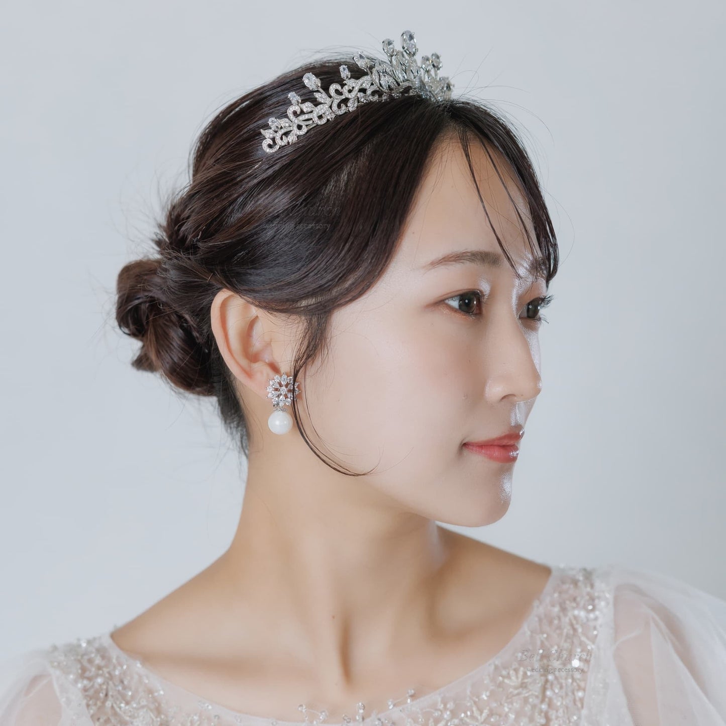 ウエディングピアス イヤリング｜ジルコニア パール｜シルバー(BC-E118)【結婚式　アクセサリー　ピアス　イヤリング】