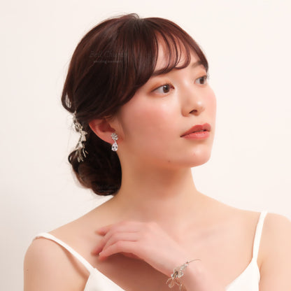 ウェディングピアス　イヤリング |クリスタル キュービックジルコニア (BC-E11)【結婚式　アクセサリー　ピアス　イヤリング】