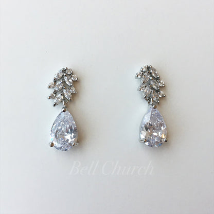 ウェディングピアス　イヤリング |クリスタル キュービックジルコニア (BC-E11)【結婚式　アクセサリー　ピアス　イヤリング】