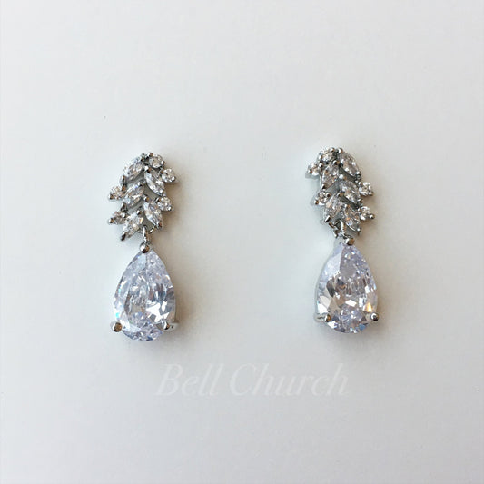 ウェディングピアス　イヤリング |クリスタル キュービックジルコニア (BC-E11)【結婚式　アクセサリー　ピアス　イヤリング】