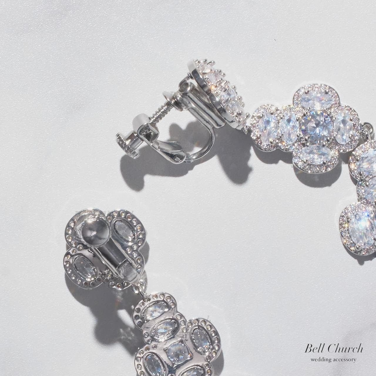 ブライダルピアス イヤリング｜ジルコニア｜シルバー(BC-E123)【結婚式　アクセサリー　ピアス　イヤリング】