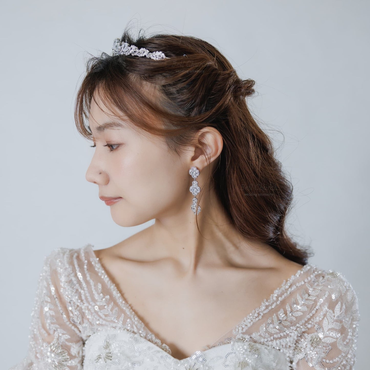 ブライダルピアス イヤリング｜ジルコニア｜シルバー(BC-E123)【結婚式　アクセサリー　ピアス　イヤリング】