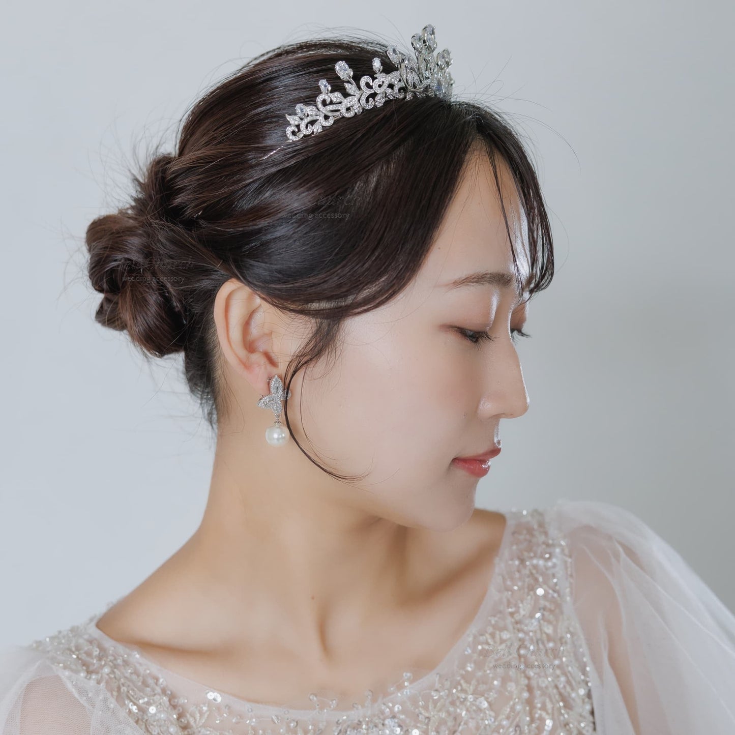 ブライダルピアス イヤリング｜ジルコニア パール｜バタフライ 蝶々モチーフ｜シルバー(BC-E124)【結婚式　アクセサリー　ピアス　イヤリング】