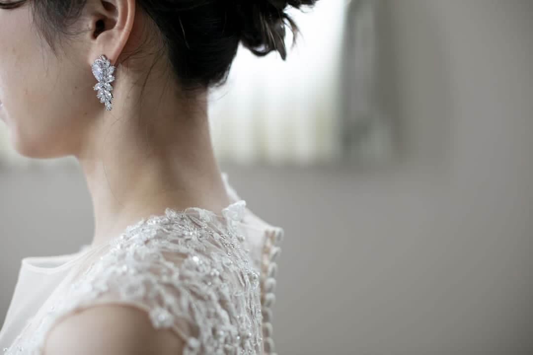 ウェディングピアス　イヤリング |キュービックジルコニア (BC-E12)【結婚式　アクセサリー　ピアス　イヤリング】