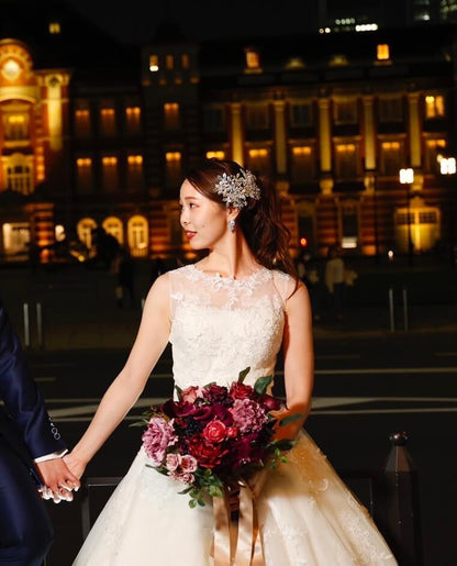 ウェディングピアス　イヤリング |キュービックジルコニア (BC-E12)【結婚式　アクセサリー　ピアス　イヤリング】