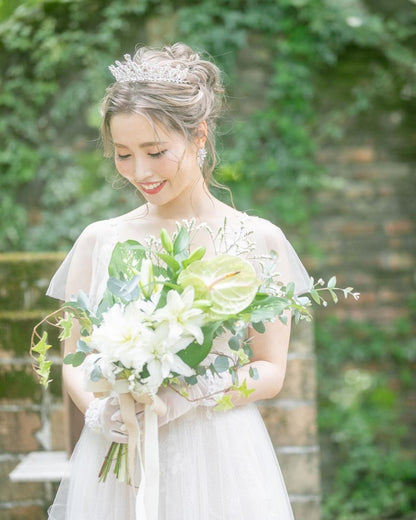 ウェディングピアス　イヤリング |キュービックジルコニア (BC-E12)【結婚式　アクセサリー　ピアス　イヤリング】