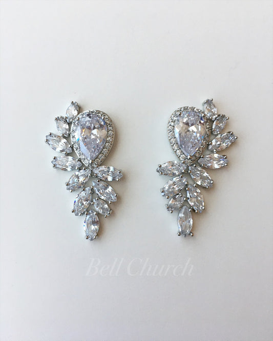 ウェディングピアス　イヤリング |キュービックジルコニア (BC-E12)【結婚式　アクセサリー　ピアス　イヤリング】