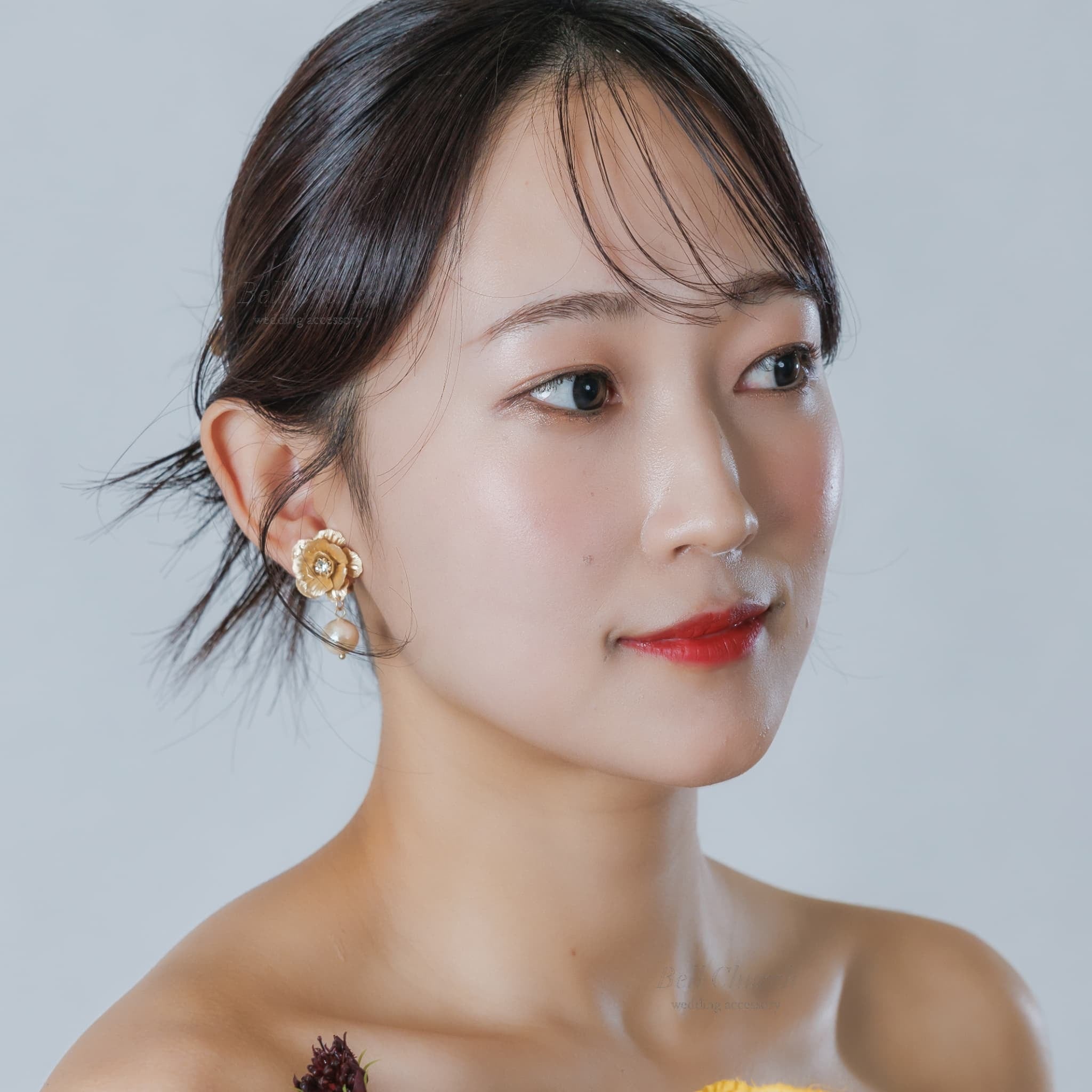 ウエディング ピアス イヤリング｜ニッケルフリー ストーン メタル
