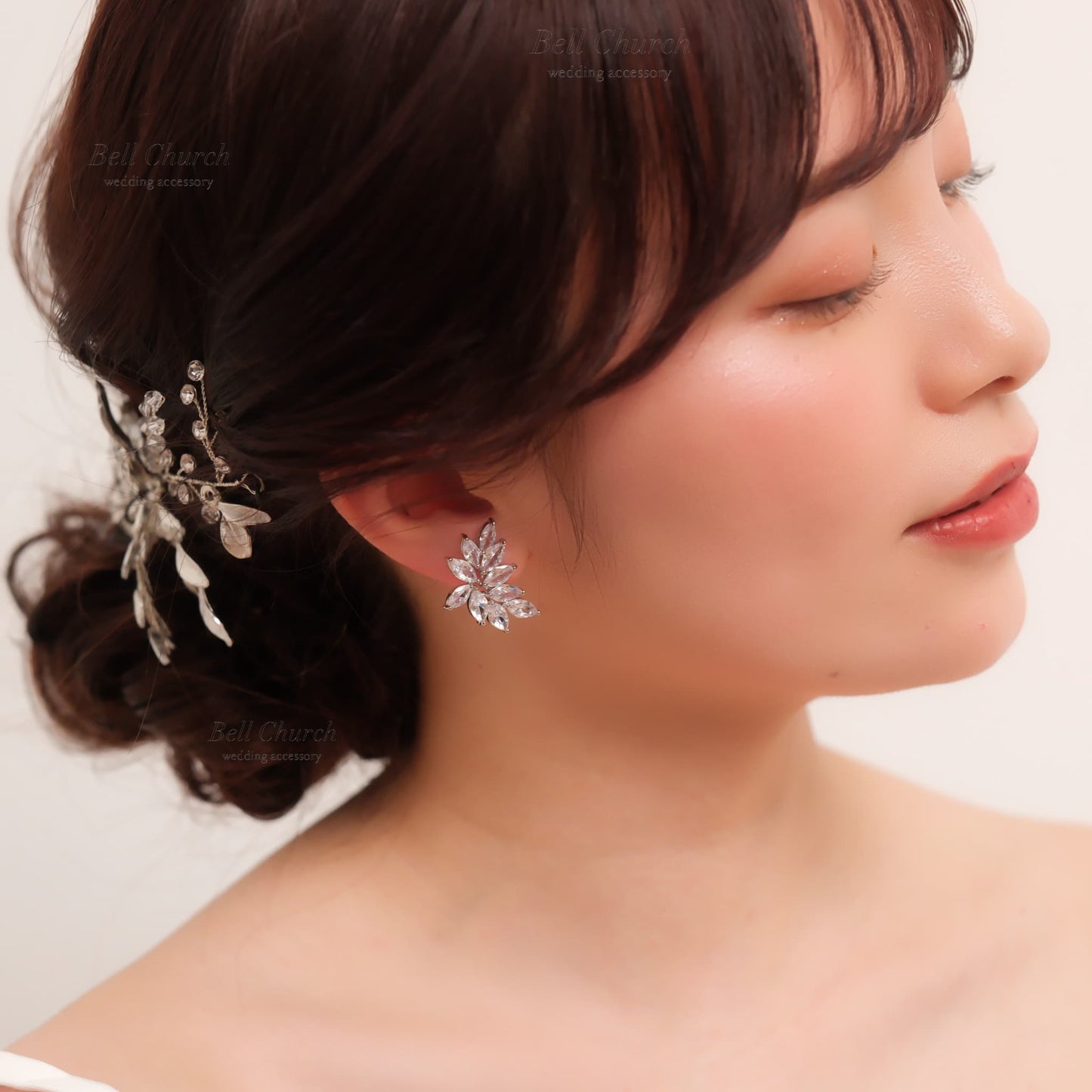 ウェディングピアス　イヤリング |キュービックジルコニア (BC-E14)【結婚式　アクセサリー　ピアス　イヤリング】