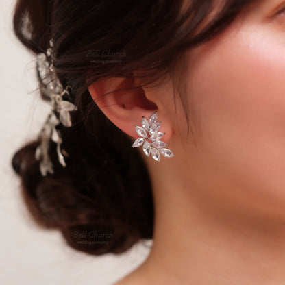 ウェディングピアス　イヤリング |キュービックジルコニア (BC-E14)【結婚式　アクセサリー　ピアス　イヤリング】