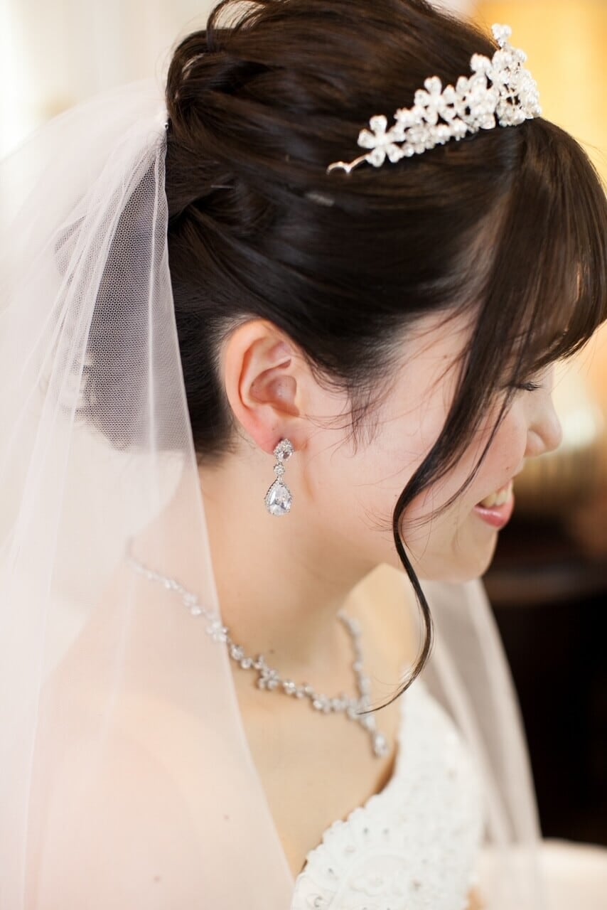 ウェディングピアス　イヤリング |クリスタル キュービックジルコニア (BC-E15)【結婚式　アクセサリー　ピアス　イヤリング】