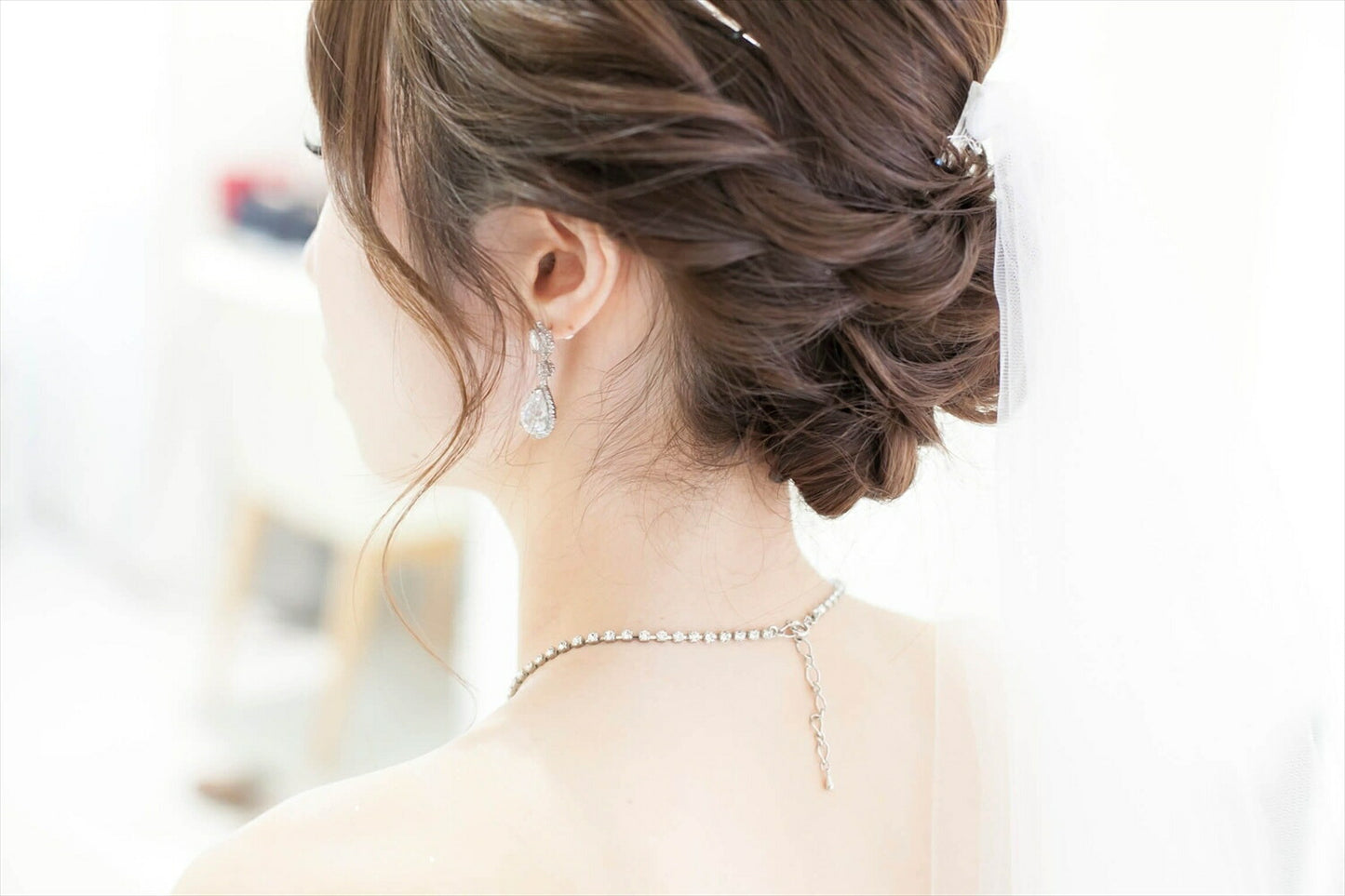 ウェディングピアス　イヤリング |クリスタル キュービックジルコニア (BC-E15)【結婚式　アクセサリー　ピアス　イヤリング】