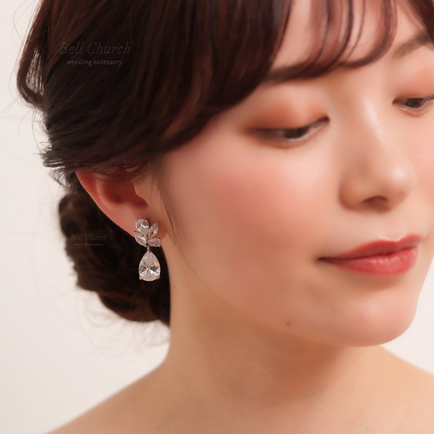 ウェディングピアス　イヤリング |クリスタル キュービックジルコニア (BC-E17)【結婚式　アクセサリー　ピアス　イヤリング】