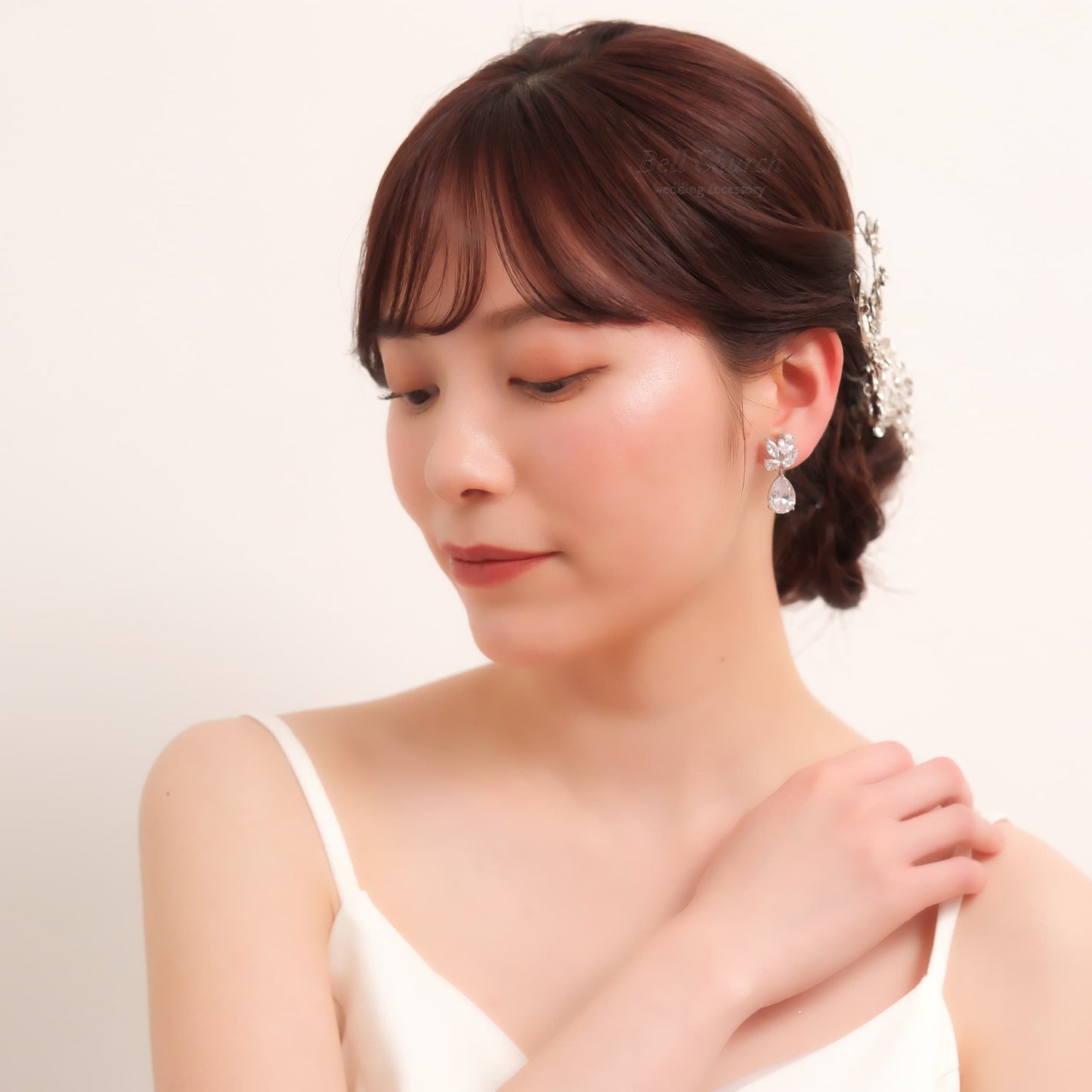 ウェディングピアス　イヤリング |クリスタル キュービックジルコニア (BC-E17)【結婚式　アクセサリー　ピアス　イヤリング】