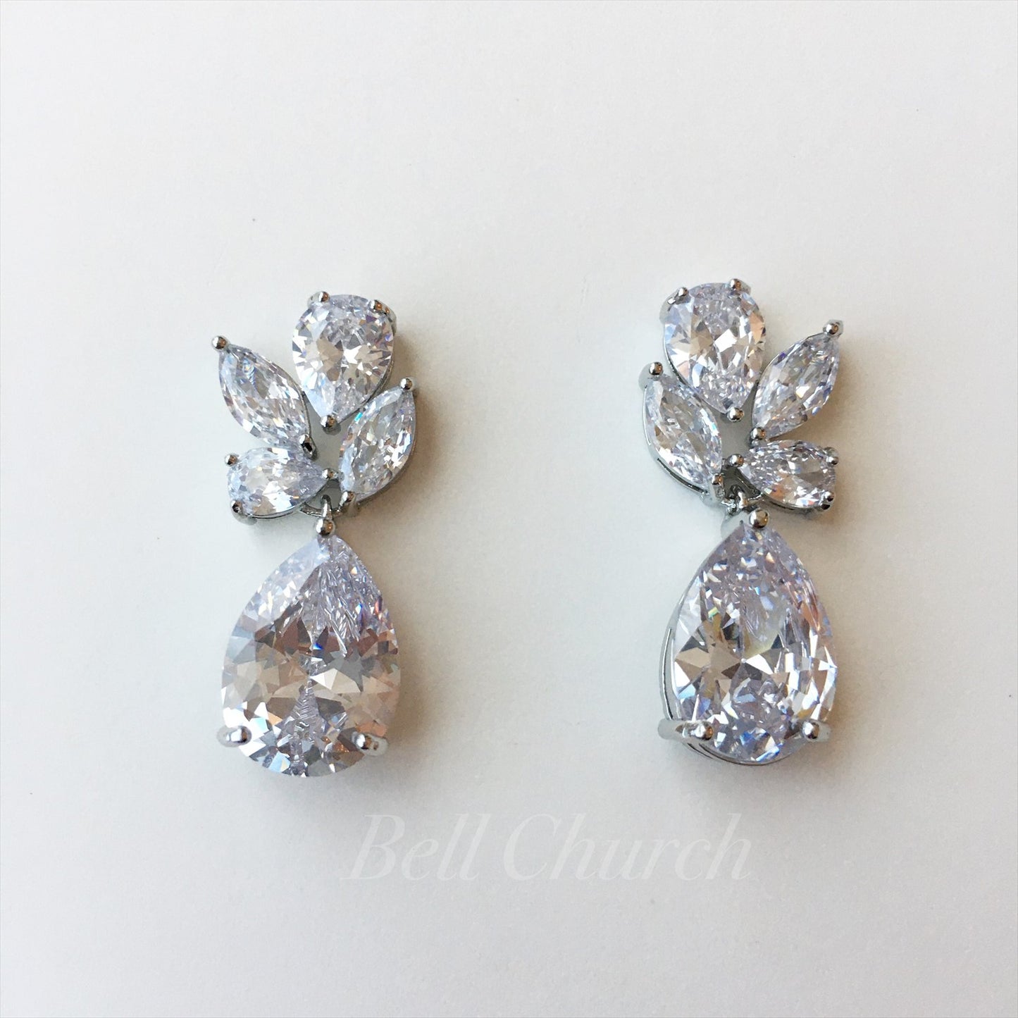 ウェディングピアス　イヤリング |クリスタル キュービックジルコニア (BC-E17)【結婚式　アクセサリー　ピアス　イヤリング】