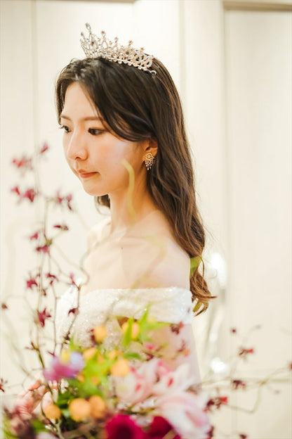 ウェディングピアス　イヤリング |キュービックジルコニア (BC-E18)【結婚式　アクセサリー　ピアス　イヤリング】