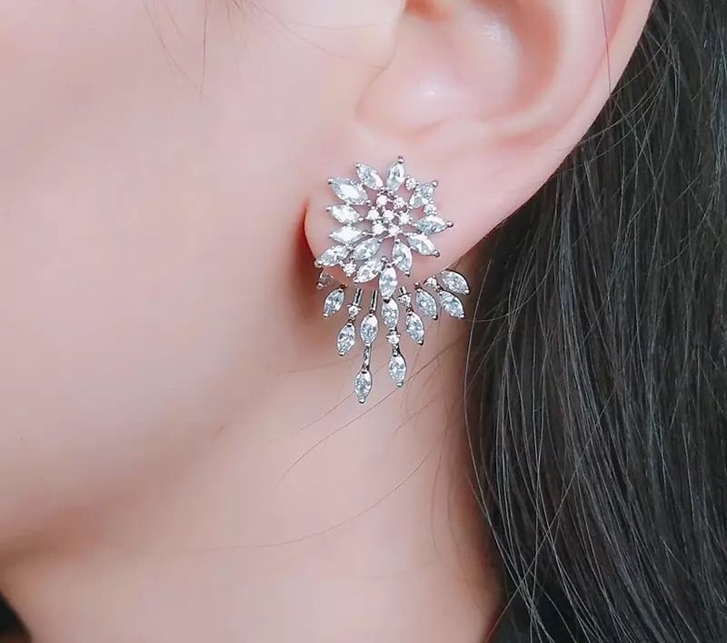 ウェディングピアス　イヤリング |キュービックジルコニア (BC-E18)【結婚式　アクセサリー　ピアス　イヤリング】