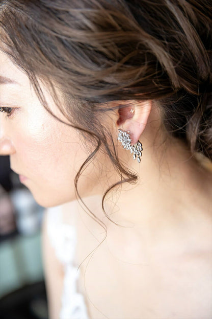 ウェディングピアス　イヤリング |キュービックジルコニア (BC-E18)【結婚式　アクセサリー　ピアス　イヤリング】