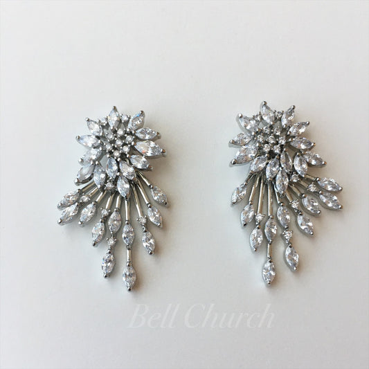 ウェディングピアス　イヤリング |キュービックジルコニア (BC-E18)【結婚式　アクセサリー　ピアス　イヤリング】