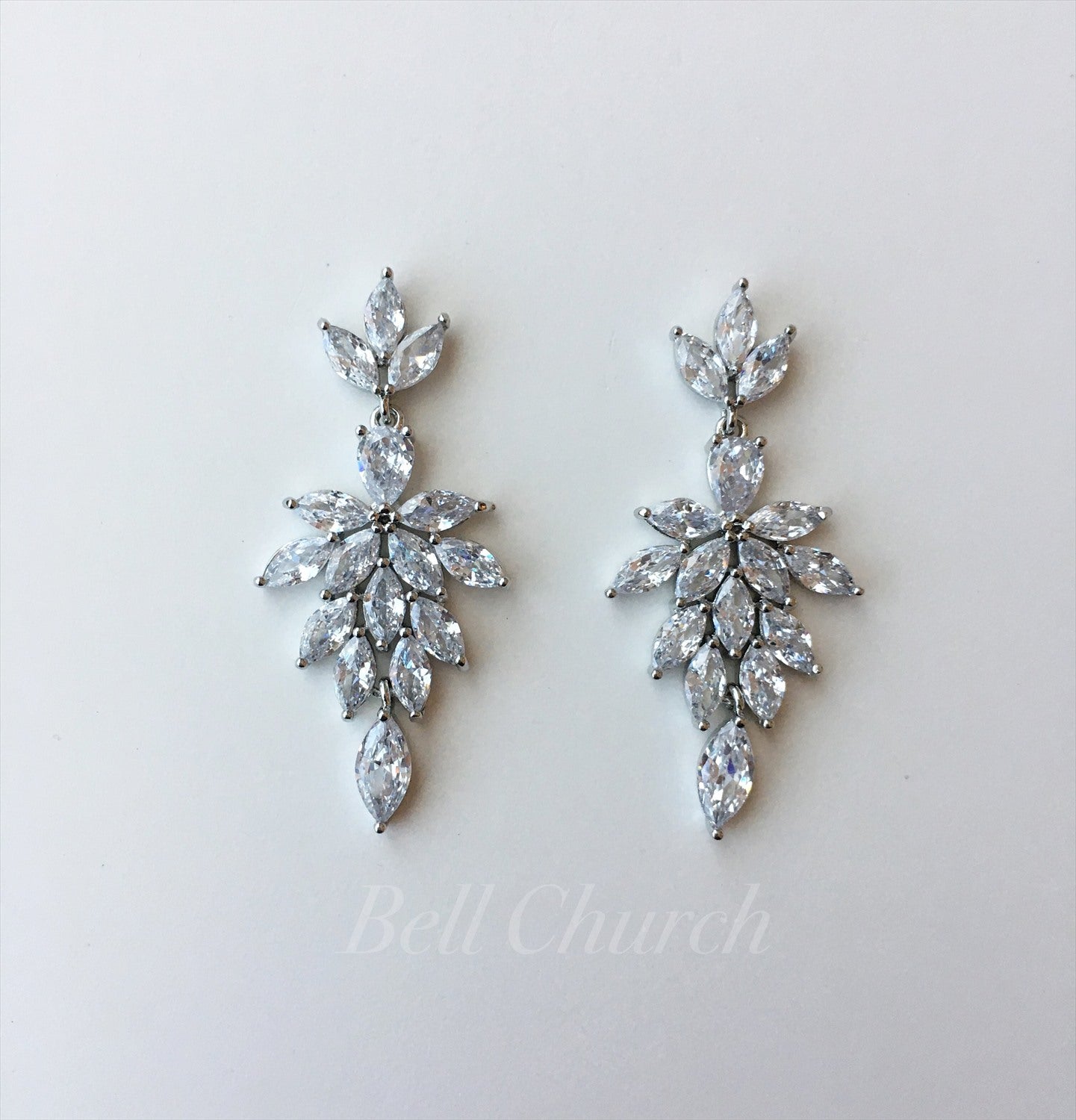 ウェディングピアス　イヤリング |キュービックジルコニア (BC-E1)【結婚式　アクセサリー　ピアス　イヤリング】