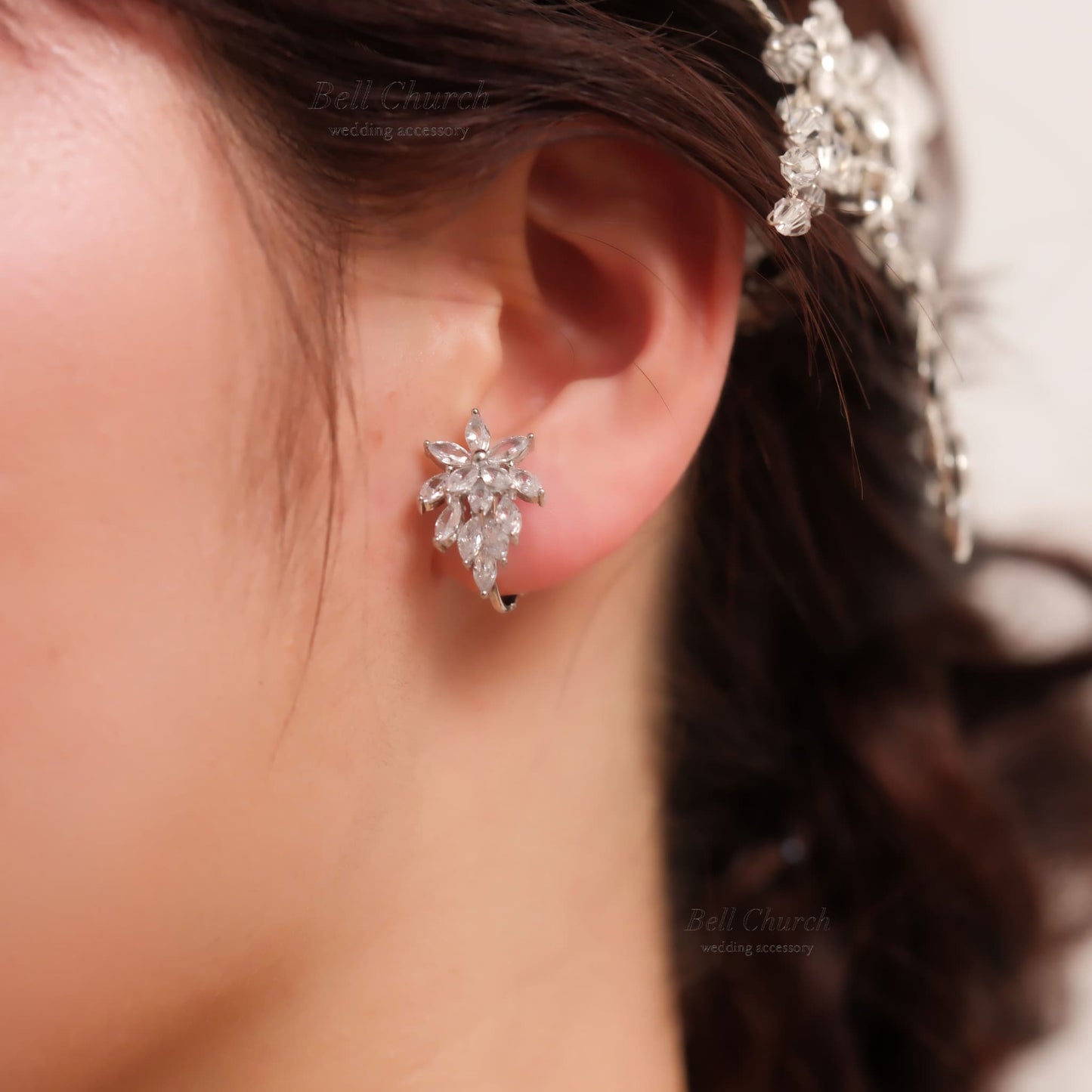 ウェディングピアス　イヤリング |キュービックジルコニア (BC-E20)【結婚式　アクセサリー　ピアス　イヤリング】