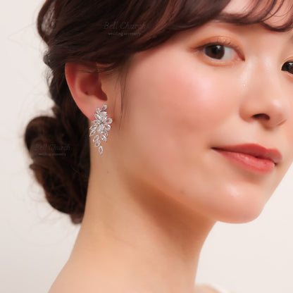 ウェディングピアス　イヤリング |キュービックジルコニア (BC-E21)【結婚式　アクセサリー　ピアス　イヤリング】