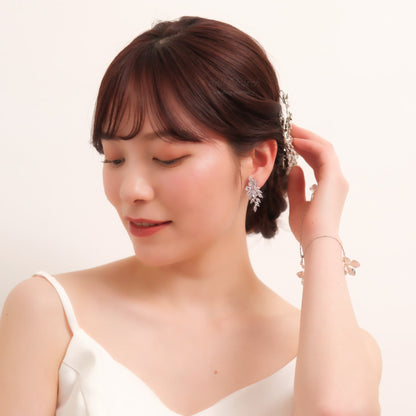 ウェディングピアス　イヤリング |キュービックジルコニア (BC-E21)【結婚式　アクセサリー　ピアス　イヤリング】