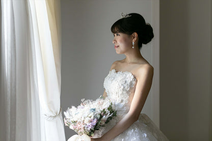 ウェディングピアス　イヤリング |パール キュービックジルコニア (BC-E22)【結婚式　アクセサリー　ピアス　イヤリング】