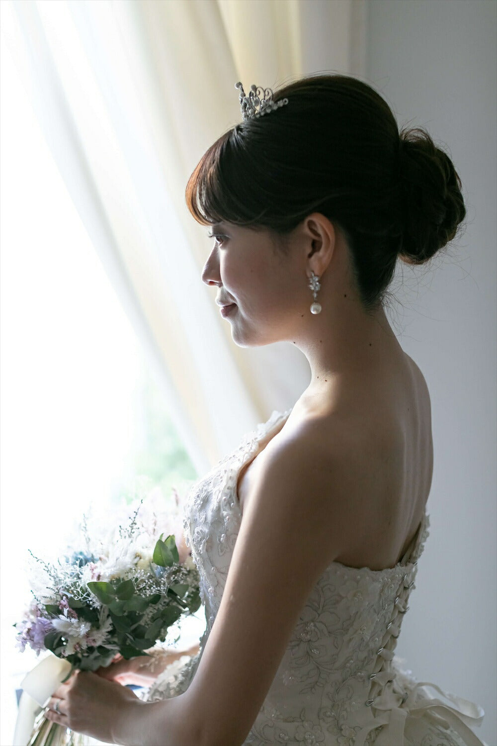 ウェディングピアス　イヤリング |パール キュービックジルコニア (BC-E22)【結婚式　アクセサリー　ピアス　イヤリング】