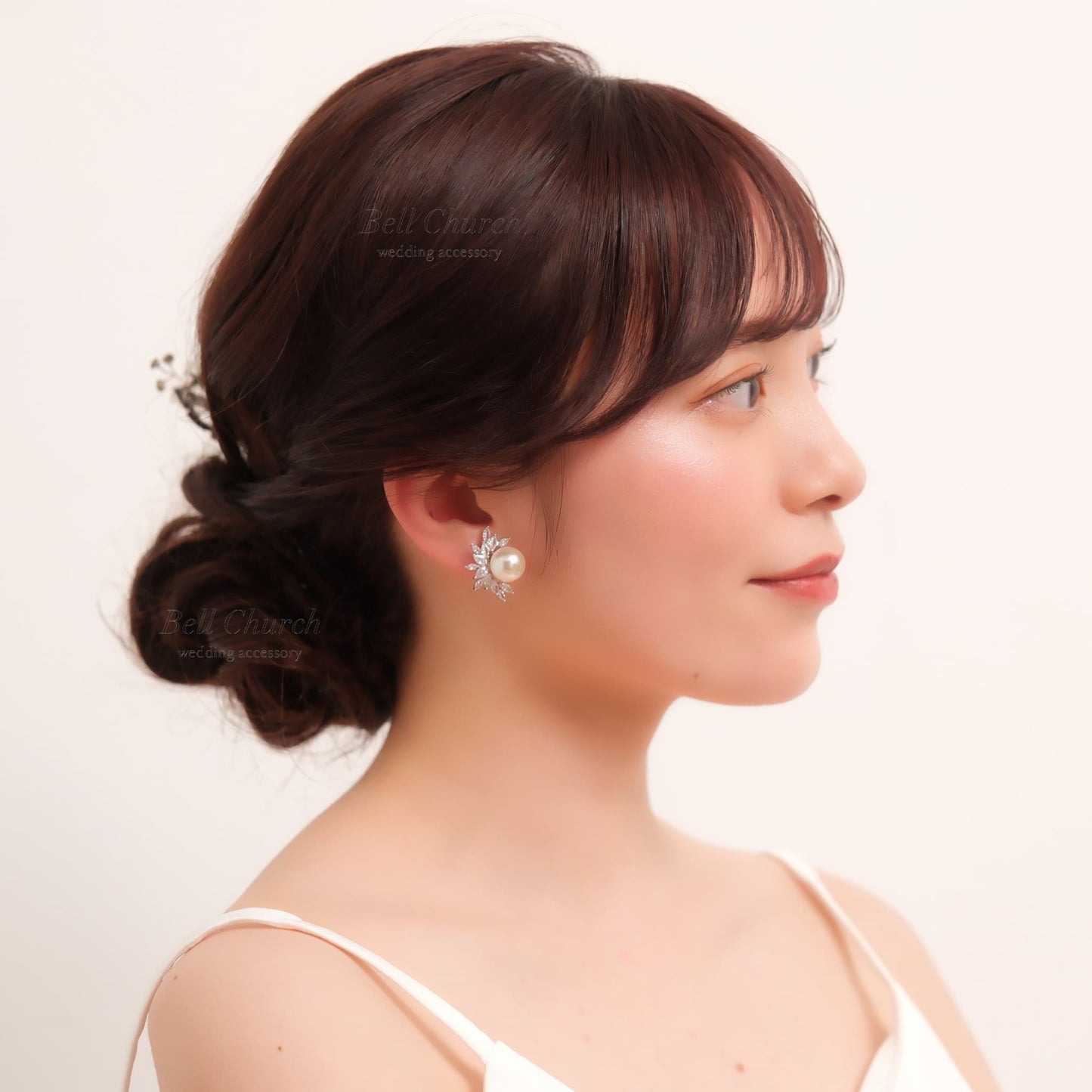 ウェディングピアス　イヤリング |パール キュービックジルコニア (BC-E23)【結婚式　アクセサリー　ピアス　イヤリング】