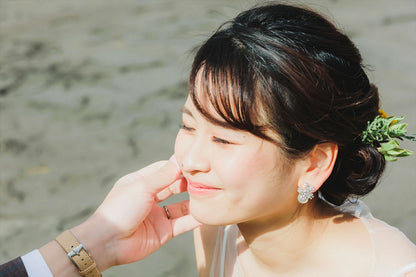 ウェディングピアス　イヤリング |パール キュービックジルコニア (BC-E25)【結婚式　アクセサリー　ピアス　イヤリング】
