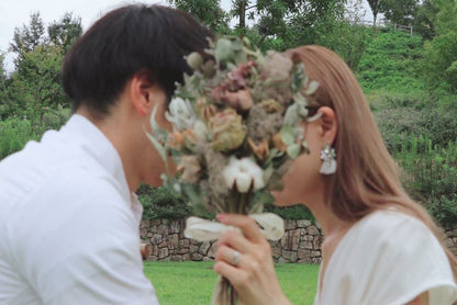 フリンジピアス　イヤリング |クリスタル ジルコニア｜シルバー ホワイト (BC-E28)｜ウェディングアクセサリー【結婚式　アクセサリー　ピアス　イヤリング】