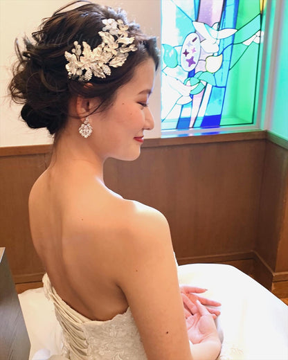 ウェディングピアス　イヤリング |キュービックジルコニア (BC-E2)【結婚式　アクセサリー　ピアス　イヤリング】