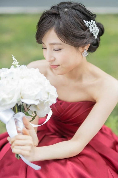ウェディングピアス　イヤリング |キュービックジルコニア (BC-E2)【結婚式　アクセサリー　ピアス　イヤリング】