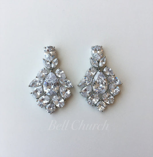 ウェディングピアス　イヤリング |キュービックジルコニア (BC-E2)【結婚式　アクセサリー　ピアス　イヤリング】