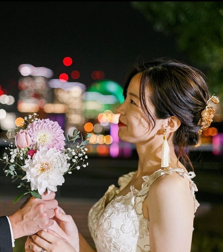 タッセルピアス　イヤリング |ホワイト ゴールド (BC-E30)｜ウェディングアクセサリー【結婚式　アクセサリー　ピアス　イヤリング】