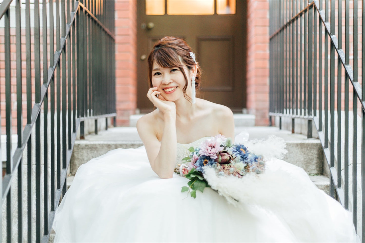 ビーズタッセルピアス　イヤリング | ホワイト  (BC-E32)｜ウェディングアクセサリー【結婚式　アクセサリー　ピアス　イヤリング】