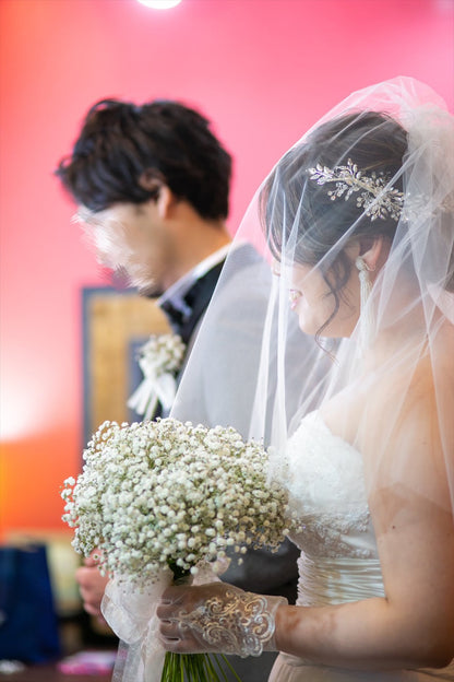 ビーズタッセルピアス　イヤリング | ベージュ (BC-E33)｜ウェディングアクセサリー【結婚式　アクセサリー　ピアス　イヤリング】