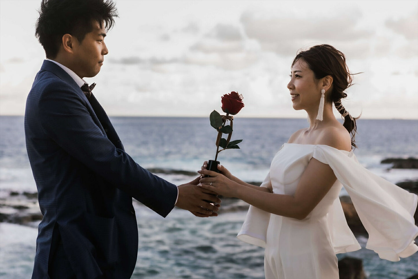 ビーズタッセルピアス　イヤリング | ベージュ (BC-E33)｜ウェディングアクセサリー【結婚式　アクセサリー　ピアス　イヤリング】