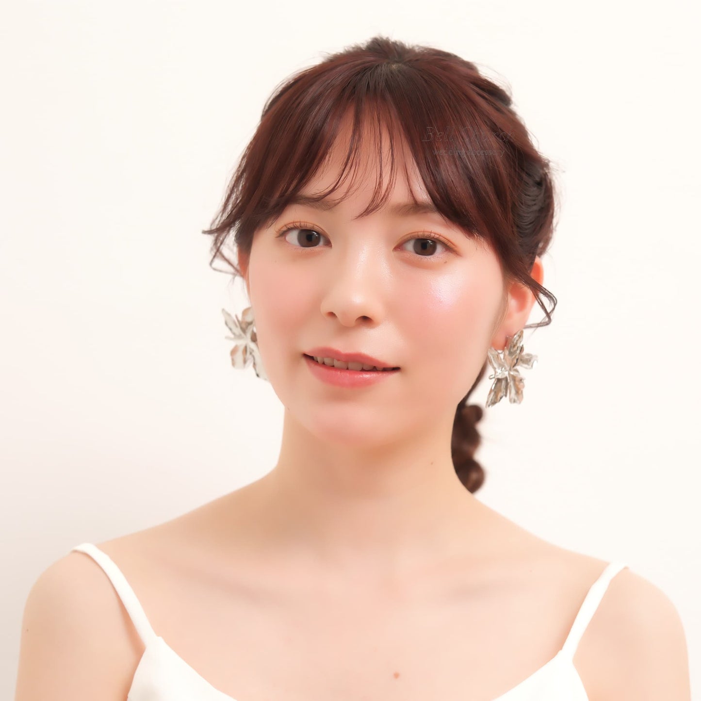 ウェディングピアス　イヤリング |お花モチーフ｜シルバー (BC-E39)【結婚式　アクセサリー　ピアス　イヤリング】
