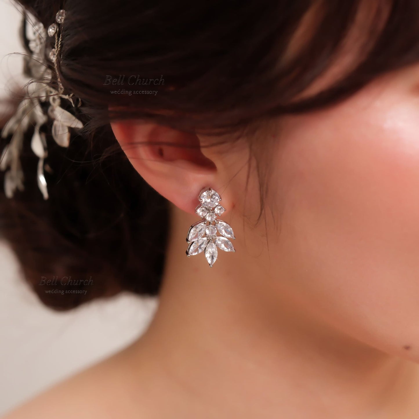 ウェディングピアス　イヤリング |キュービックジルコニア (BC-E3)【結婚式　アクセサリー　ピアス　イヤリング】
