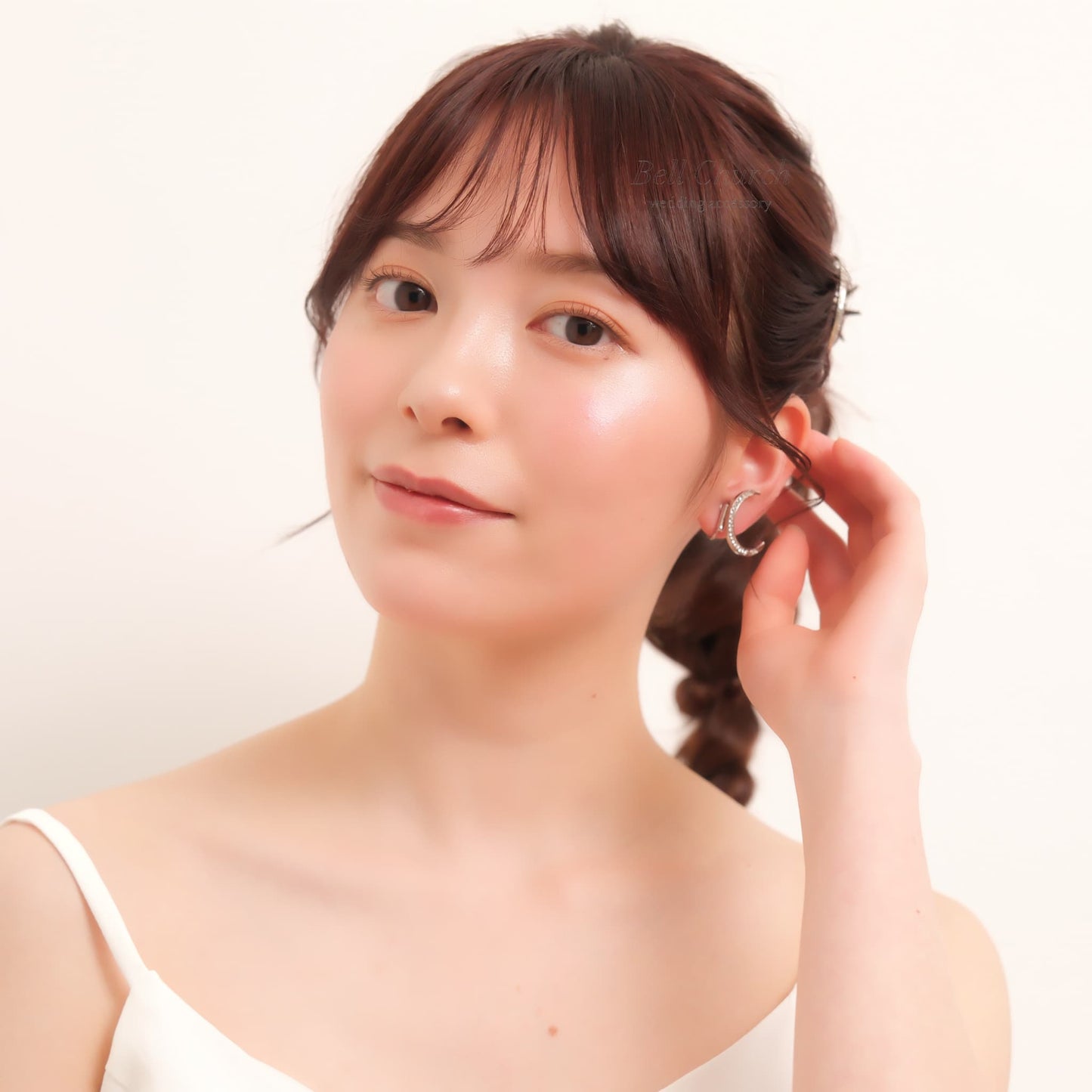 ウェディングピアス　イヤリング |星 月モチーフ｜キュービックジルコニア｜シルバー (BC-E43)【結婚式　アクセサリー　ピアス　イヤリング】