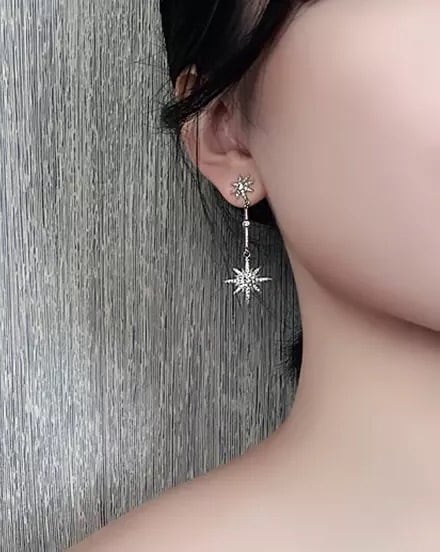 ウェディングピアス　イヤリング |星モチーフ｜キュービックジルコニア｜ゴールド (BC-E44)【結婚式　アクセサリー　ピアス　イヤリング】