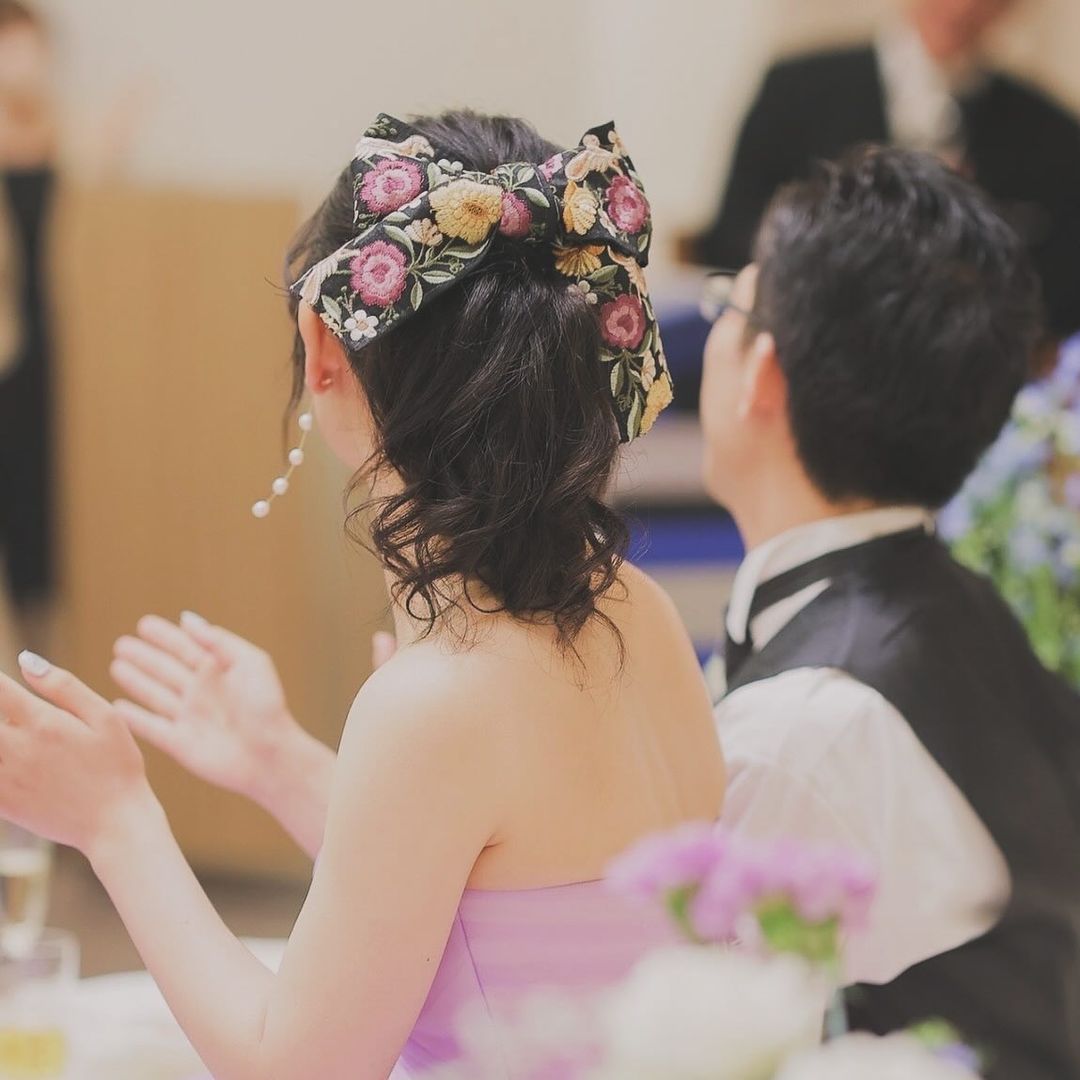 5連パールピアス　イヤリング |バロックパール (BC-E51)【結婚式　アクセサリー　ピアス　イヤリング】