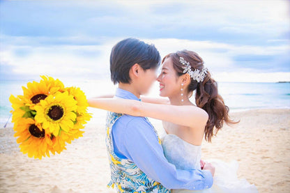 5連パールピアス　イヤリング |バロックパール (BC-E51)【結婚式　アクセサリー　ピアス　イヤリング】