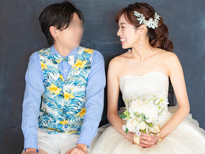 5連パールピアス　イヤリング |バロックパール (BC-E51)【結婚式　アクセサリー　ピアス　イヤリング】