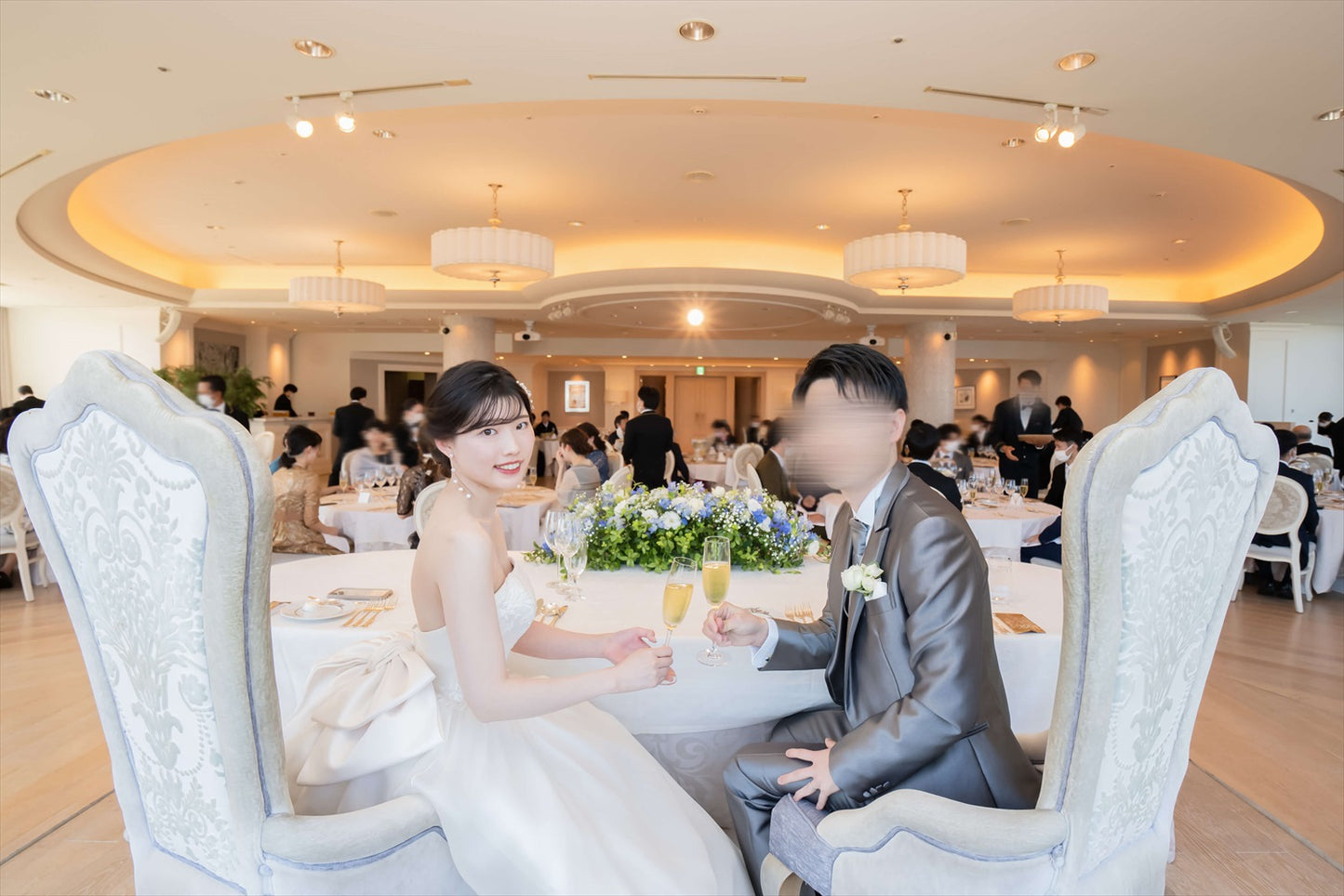 5連パールピアス　イヤリング |バロックパール (BC-E51)【結婚式　アクセサリー　ピアス　イヤリング】