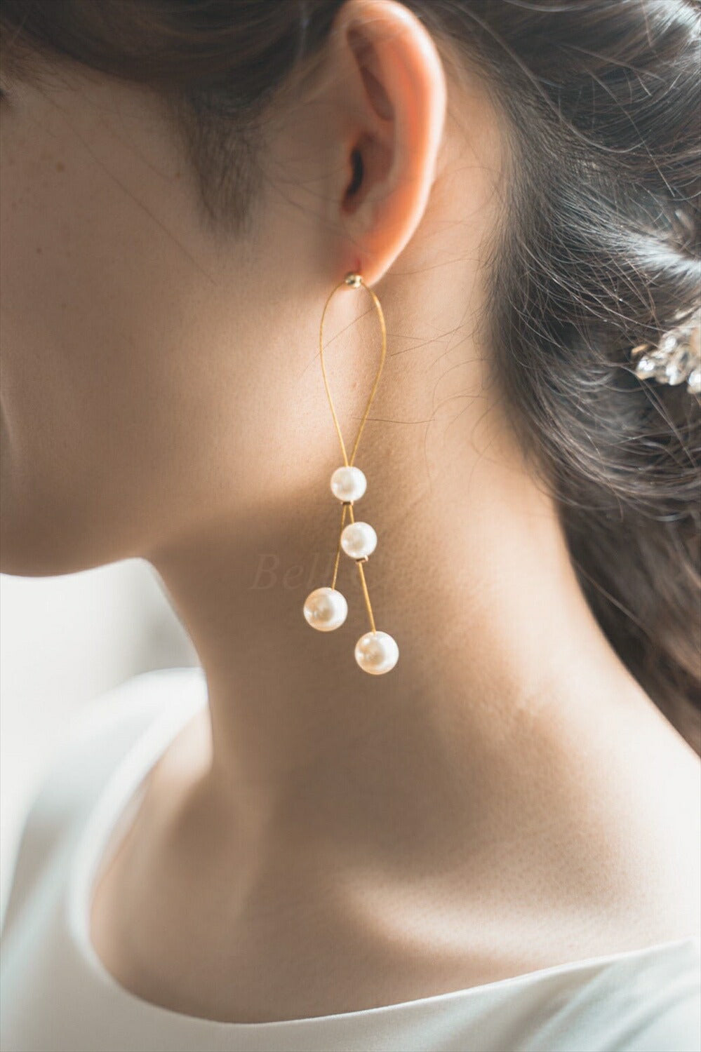 ブライダルピアス　イヤリング |パール (BC-E52)【結婚式　アクセサリー　ピアス　イヤリング】