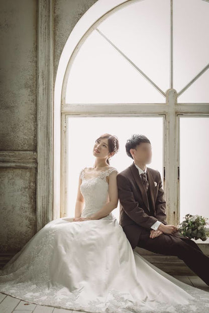 ブライダルピアス　イヤリング |お花モチーフ｜パール｜ゴールド (BC-E53)【結婚式　アクセサリー　ピアス　イヤリング】